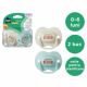 Suzete ortodontice Anytime, 0-6 luni, Alb / Albastru, 2 bucati, Tommee Tippee 571622