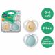 Suzete ortodontice de noapte, 0 - 6 luni, Portocaliu / Verde, 2 buc, Tommee Tippee 571770