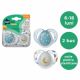 Suzete ortodontice de noapte, 6 - 18 luni, Luna, 2 buc, Tommee Tippee 571782