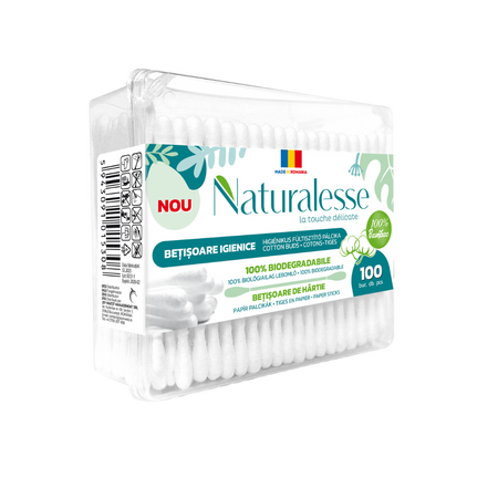 Betisoare igienice pentru urechi, 100 buc, Naturalesse 650770