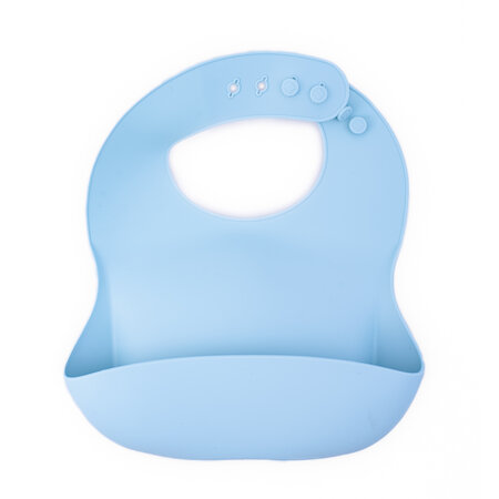Baveta din silicon moale reglabila pentru bebelusi, Bleu, Oaki 571907