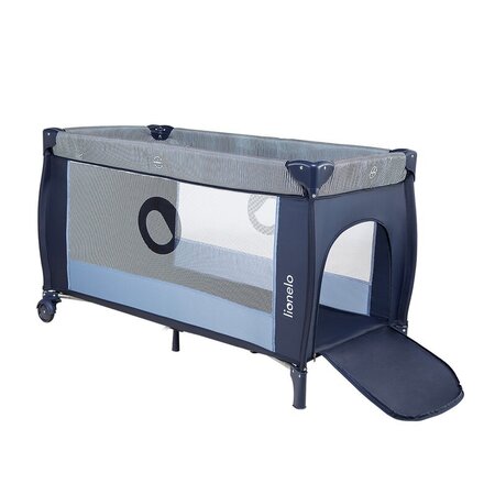 Patut pliabil cu 2 nivele Sven Plus, 120x60 cm, Blue Navy, Lionelo 572035