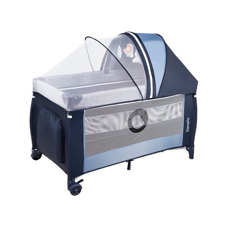 Patut pliabil cu 2 nivele Sven Plus, 120x60 cm, Blue Navy, Lionelo 572032