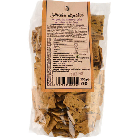 Saratele artizanale vegane cu ceapa si in, 150 g, EcoNatur 766614