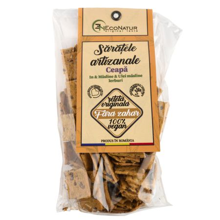 Saratele artizanale vegane cu ceapa si in, 150 g, EcoNatur