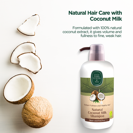 Sampon cu lapte natural de nuca de cocos, 600 ml, Eyup Sabri Tuncer 647103