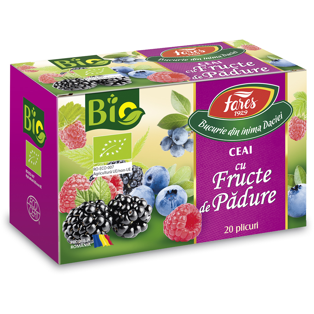 Ceai Bio cu furcte de padure, 20 plicuri, Fares