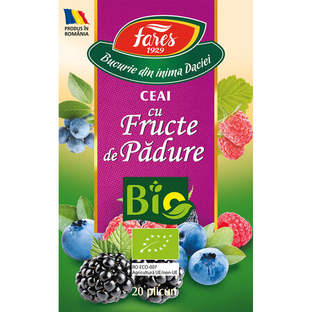 Ceai Bio cu furcte de padure, 20 plicuri, Fares 722688