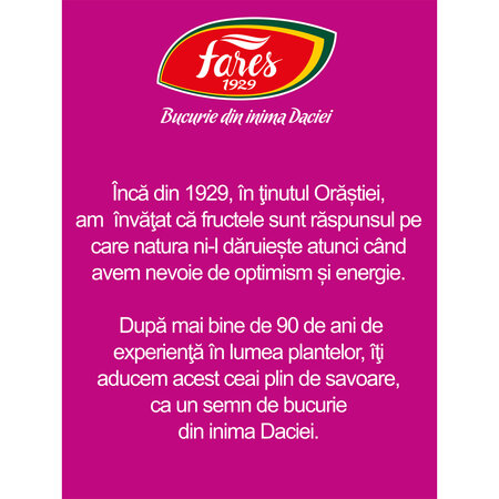 Ceai Bio cu furcte de padure, 20 plicuri, Fares 722687