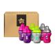 Set 6 biberoane Closer to Nature Ecomm, Fetite Haioase Multicolor, 260 ml, 0 luni+, Tommee Tippee 453499