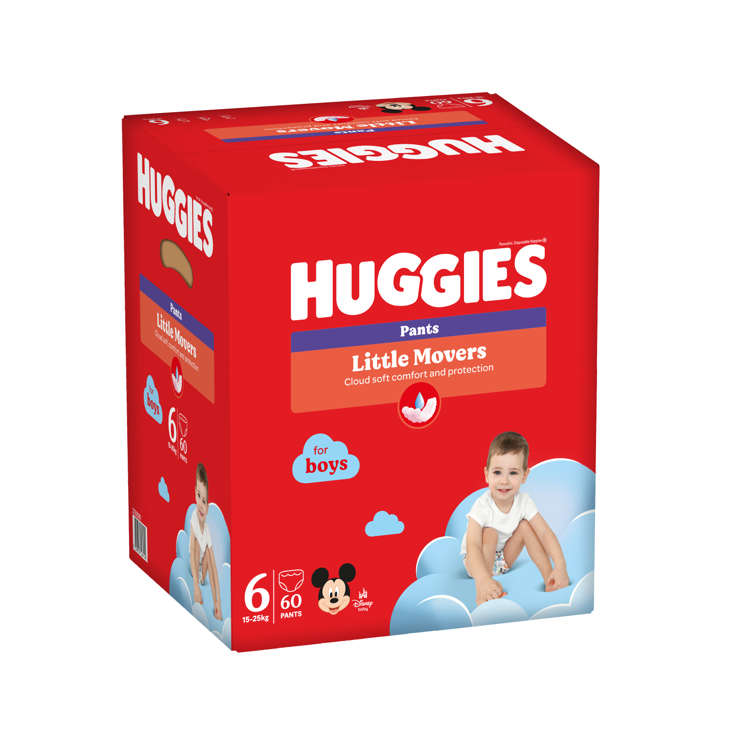 Scutece Pants Little Movers, Boy, Nr. 6, 15-25 kg, 60 bucati, Huggies
