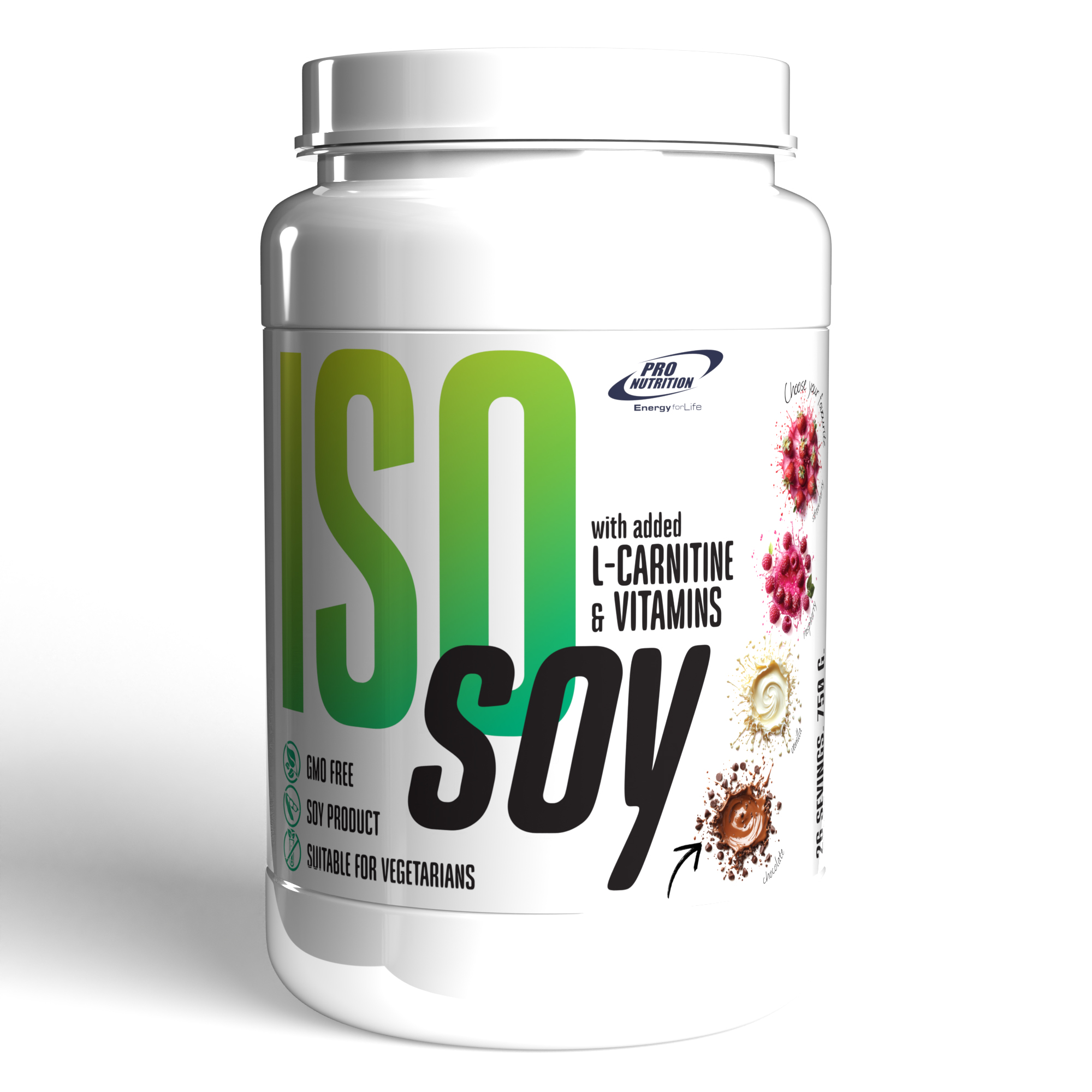 Iso Soy cu aroma de ciocolata, 750 g, ProNutrition