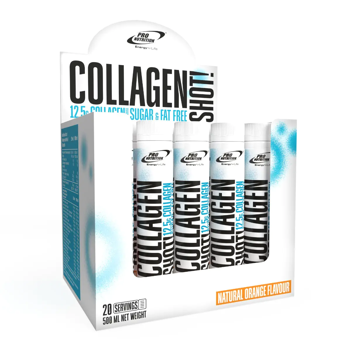 Collagen Shot!, Portocale, 20 fiole x 25 ml, ProNutrition