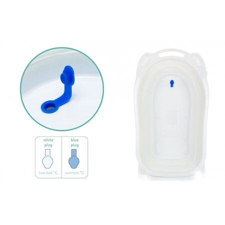 Cadita pliabila cu senzor de temperatura, Alb, Fillikid 572444