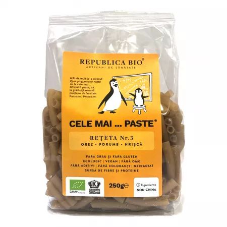 REPUBLICA BIO CELE MAI PASTE RETETA 3 OREZ PORUMB HRISCA, FARA GLUTEN, ECO 250G BIO*