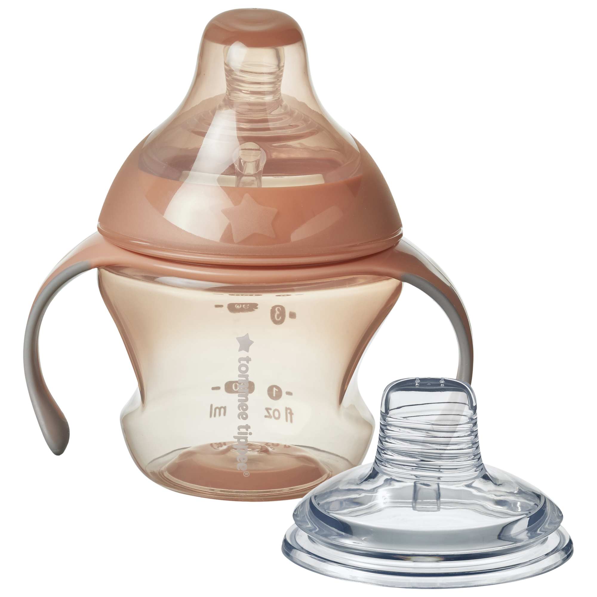 Cana de tranzitie cu manere detasabile, 4 - 7 luni, Portocaliu, 150 ml, Tommee Tippee