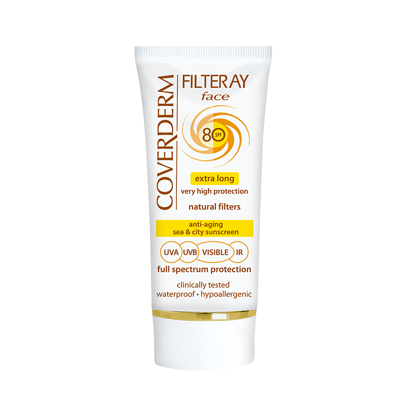 Filteray Face Spf 80, soft brown, 50 ml, Soft Brown, Coverderm