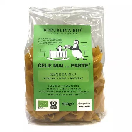 REPUBLICA BIO CELE MAI PASTE RETETA 7 PORUMB OVAZ DOVLEAC, FARA GLUTEN, ECO 250G BIO*