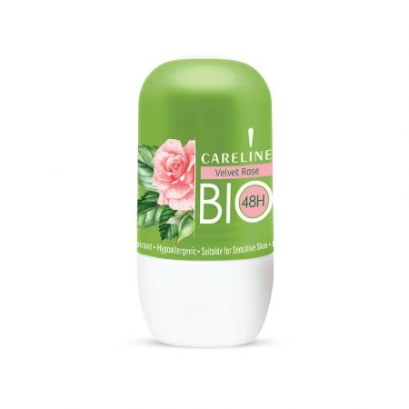 CARELINE BIO DEO ROLL ON VELVET ROSE 75 ML