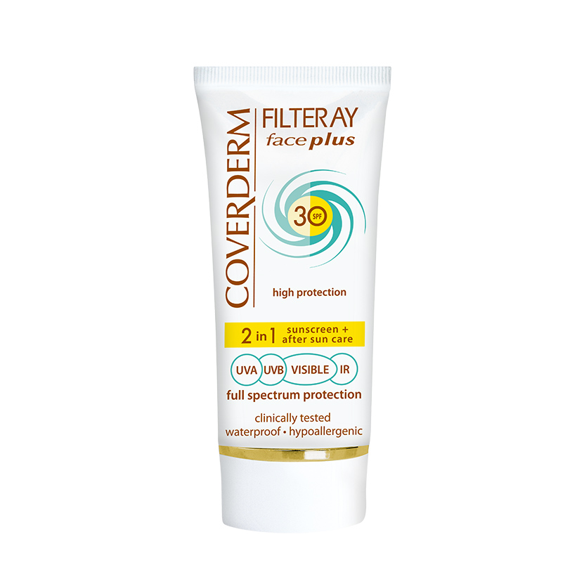 Filteray Face Plus Spf 30 Normal, fara nuanta, 50 ml, Coverderm