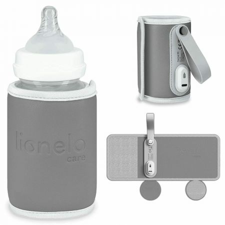 Incalzitor pentru biberoane portabil ThermUp Go, Gri, Lionelo 572807