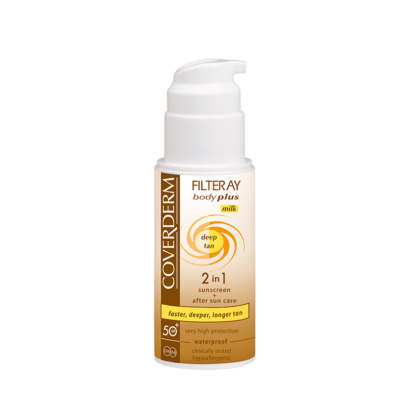 Filteray Body Plus Deep Tan Milk Spf 50+, 100 ml, Coverderm