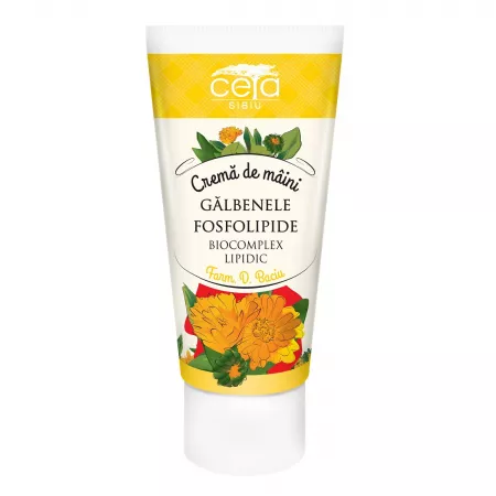 Crema de maini cu extract de galbenele si fosfolipide, 50 ml, Ceta