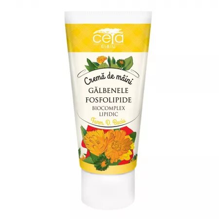 Crema de maini cu extract de galbenele si fosfolipide, 50 ml, Ceta