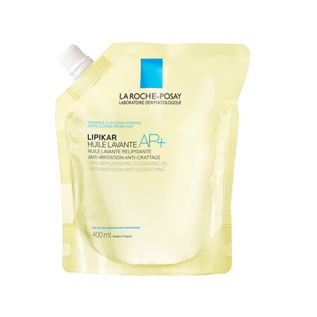 Rezerva de reincarcare Ulei de spalare relipidant pentru pielea uscata cu tendinta atopica Lipikar AP+, 400 ml, La Roche Posay