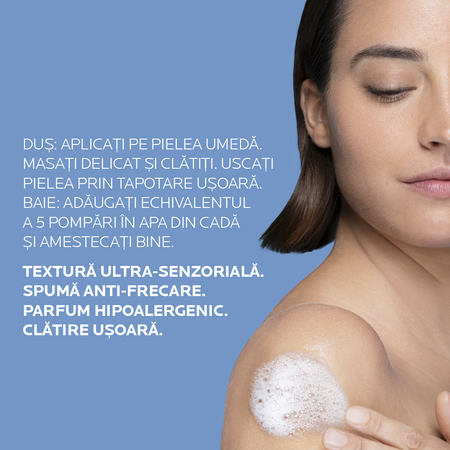 Rezerva de reincarcare ulei de spalare relipidant pentru pielea uscata cu tendinta atopica Lipikar AP+, 400 ml, La Roche Posay 816604