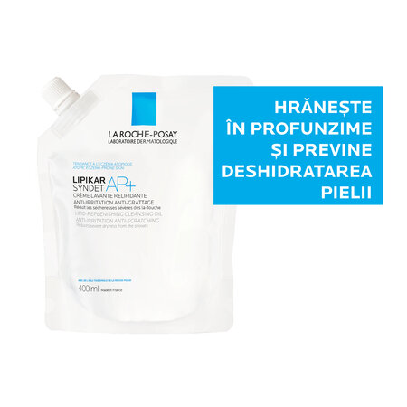 Rezerva de reincarcare Crema de spalare anti-iritatii Lipikar Syndet AP+, 400 ml, La Roche Posay 816595