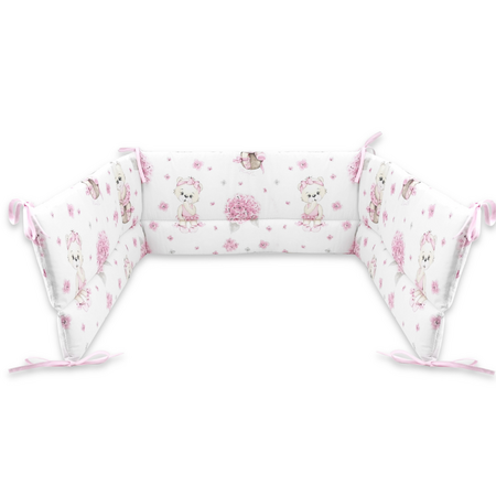 Aparatoare pentru patut, 180x30 cm, Pink Ballerina, MimiNu