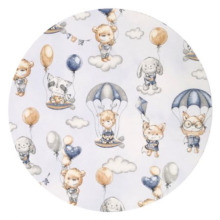 Aparatoare cu panglici pentru patut, 120x60 cm, Parachutes Blue, MimiNu 573295