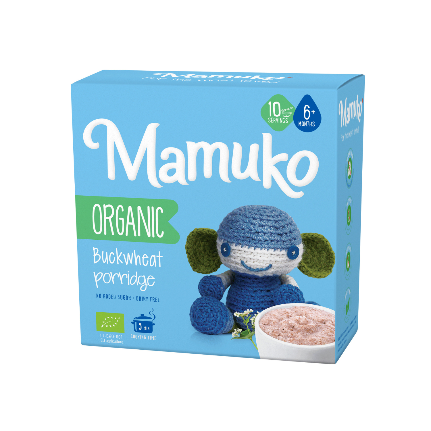 Porridge Bio din hrisca, + 6 luni, 200 g, Mamuko