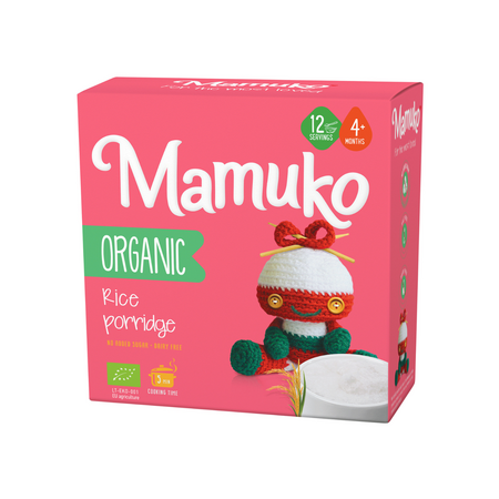 MAMUKO PORRIDGE DIN OREZ BIO FARA ZAHAR 4+ LUNI 200G BIO*
