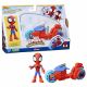 Spidey Prietenii Extraordinari Set Motocicleta si Figurina Spidey, 10 cm, Hasbro 573605