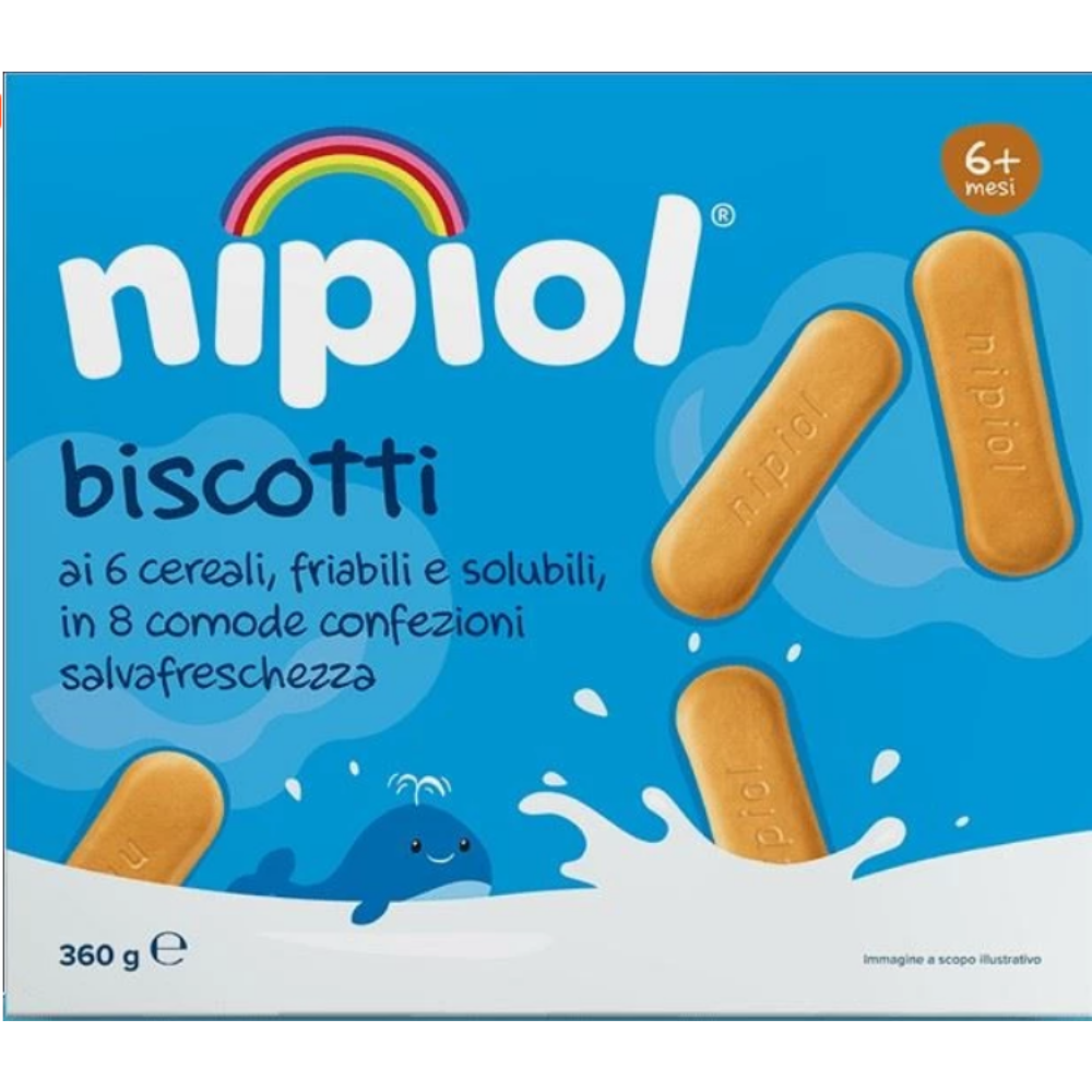 Biscuiti cu 6 cereale, +6 luni, Nipiol