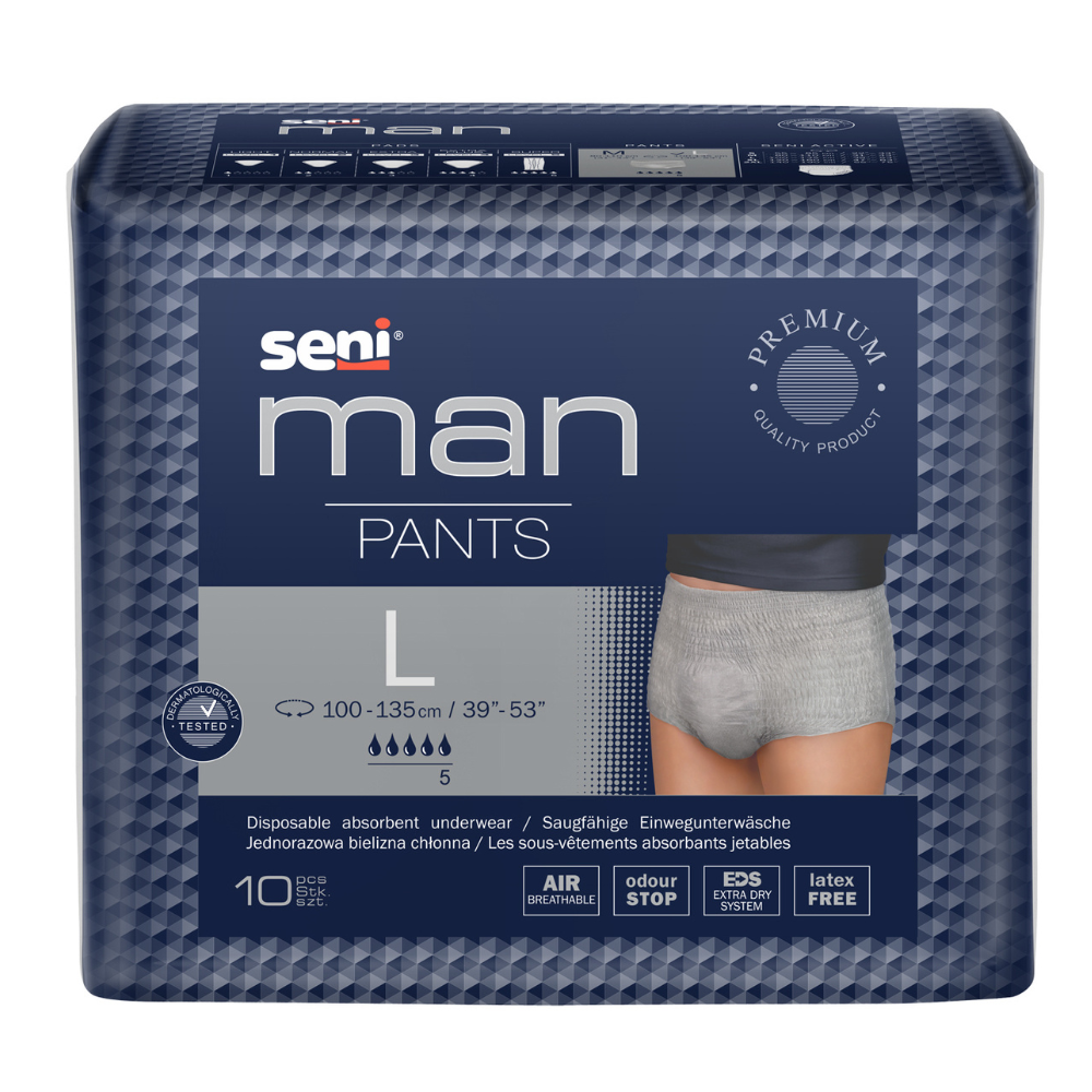 Chiloti absorbanti pentru barbati Man Pants, masura L, 10 bucati, Seni