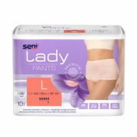 Chiloti absorbanti pentru femei Lady Pants, masura L, 100-135 cm, 10 bucati, Seni
