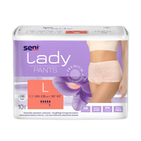 Chiloti absorbanti pentru femei Lady Pants, masura L, 100-135 cm, 10 bucati, Seni