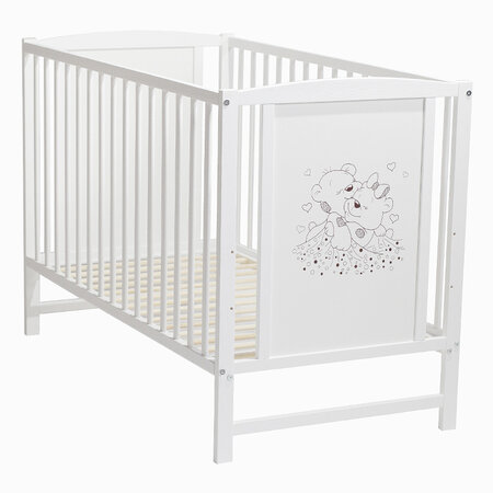 Patut din lemn masiv, 120 x 60 cm, Bears, E-Kids 573678