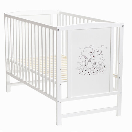 Patut din lemn masiv, 120 x 60 cm, Bears, E-Kids 573677