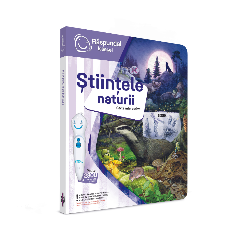 Carte interactiva Stiintele Naturii, Aventuri prin natura, +6 ani, Raspundel Istetel