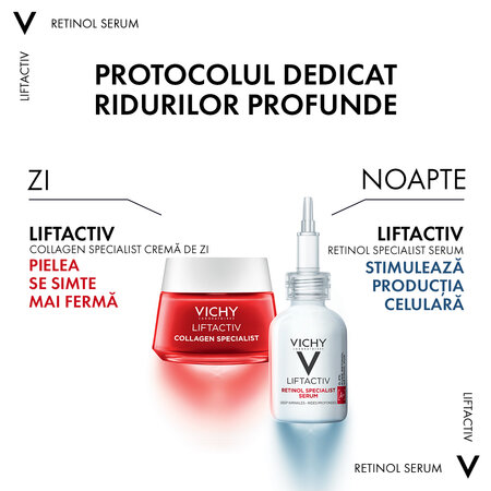 Ser antirid cu retinol Liftactiv Specialist, 30 ml, Vichy 573824