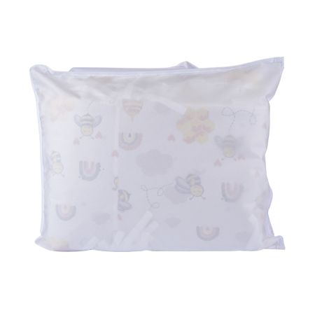 Lenjerie pentru patut cu 6 piese, 120 x 60 cm, model Albinute, Fic Baby 763830