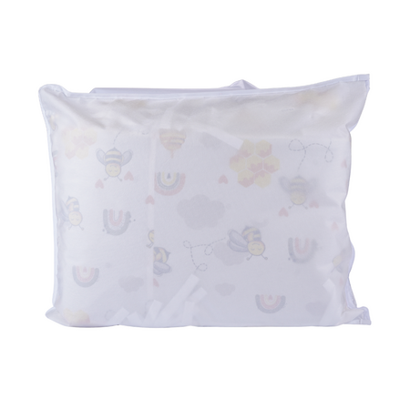 Lenjerie pentru patut cu 6 piese, 120 x 60 cm, model Albinute, Fic Baby 763830