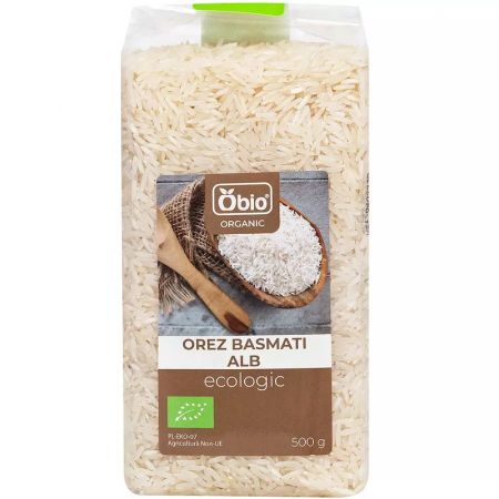 Orez Bio basmati alb, 500 g, Obio