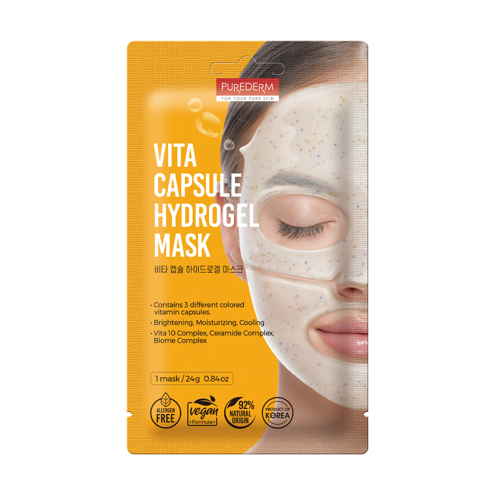 Masca hidrogel cu capsule Vita 10, 1 bucata, Purederm