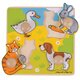 Puzzle din lemn Animal de companie, +12 luni, 4 piese, BigJigs 653071
