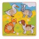 Puzzle din lemn Animal de companie, +12 luni, 4 piese, BigJigs 653072